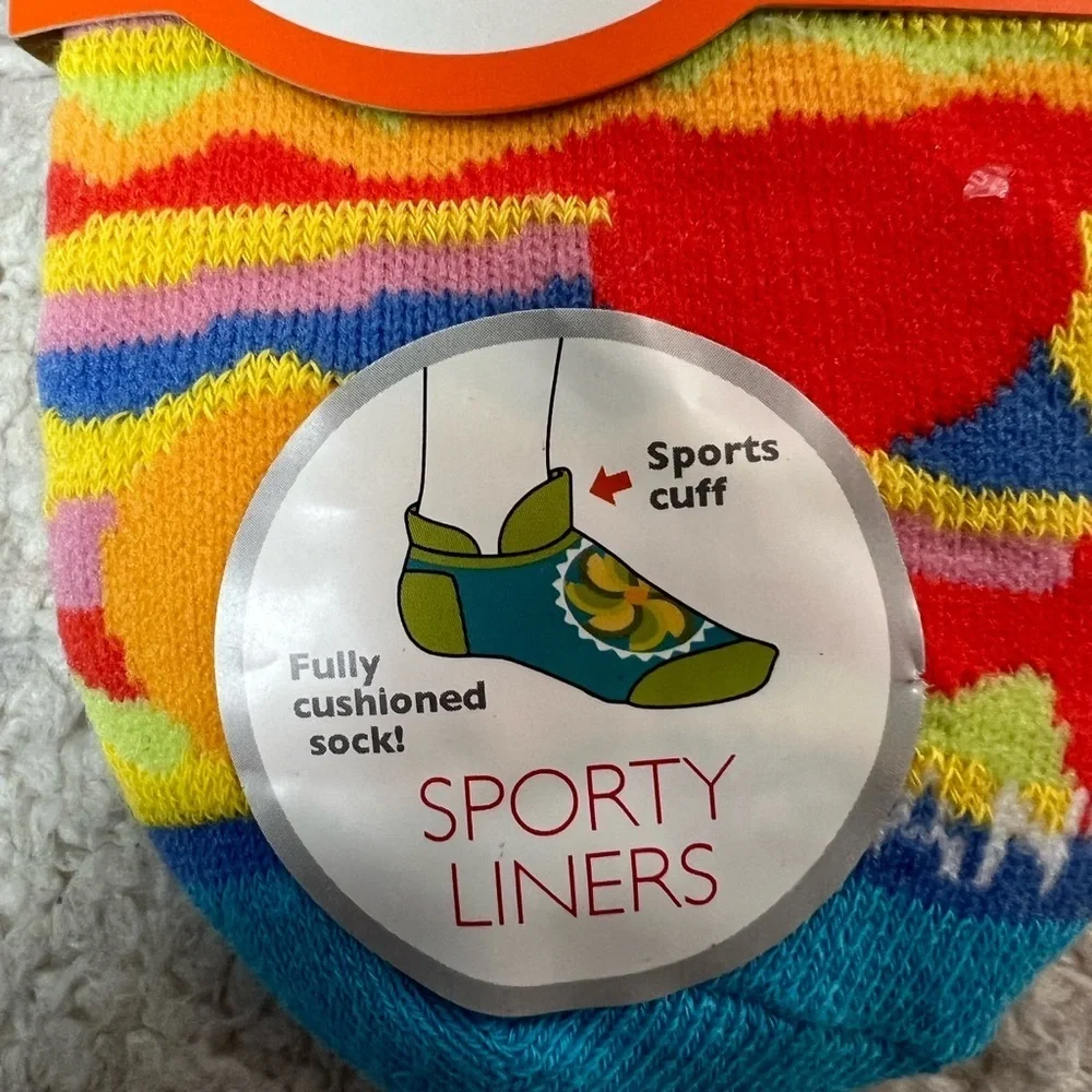 Little Miss Matched Colorful Sporty Socks Shoe Liners for Kids